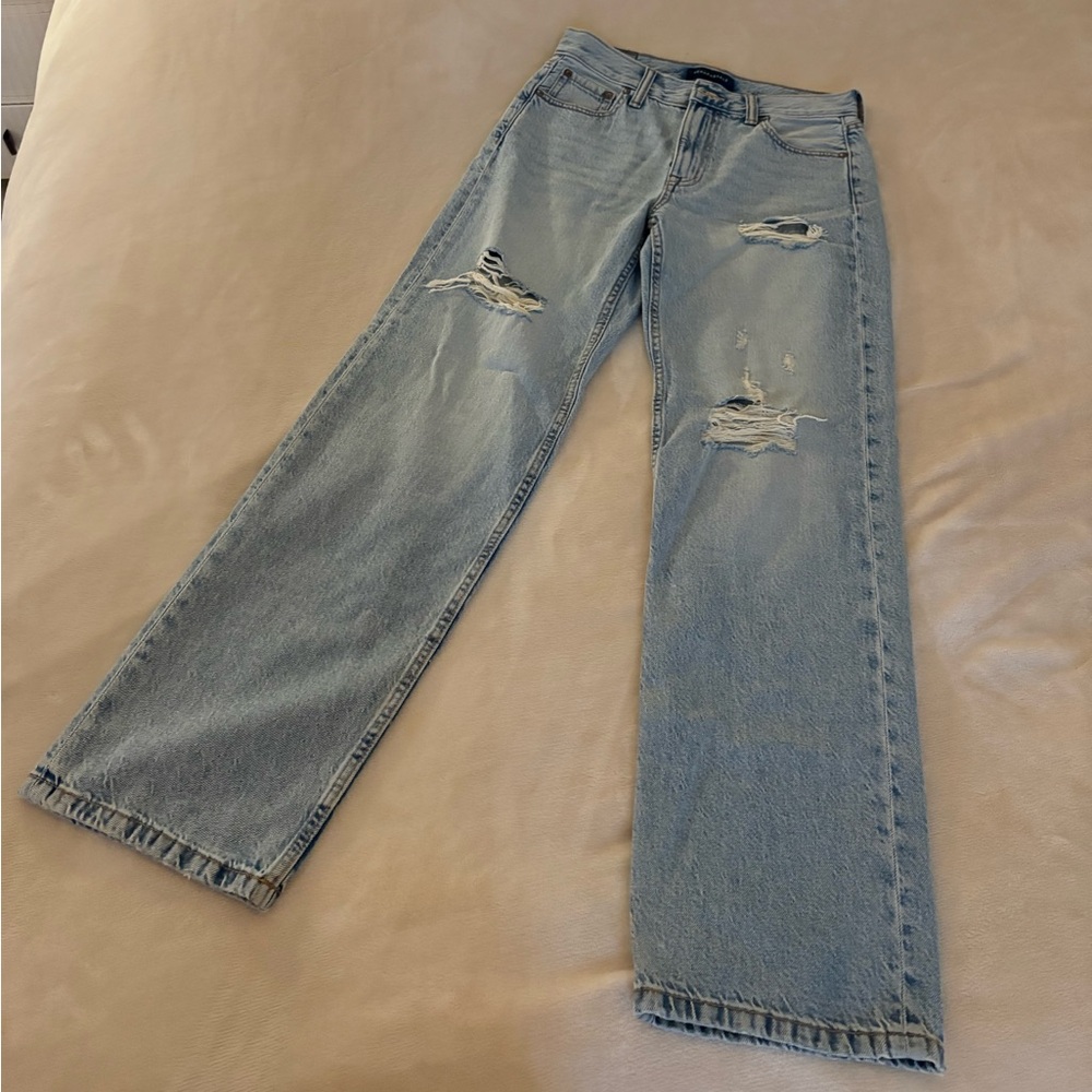 Aeropostale Light Blue High Rise Baggy Jean